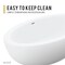 Anzzi Kekehun 6.3 ft. Solid Surface Freestanding Bathtub in Matte White FT-AZ8415 - alternate 4